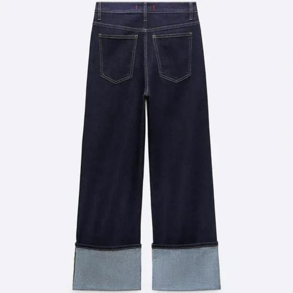 ZARA STRAIGHT CUT HIGH WAIST JEANS ZW COLLECTION - Picture 5 of 7